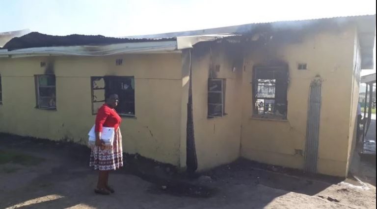 Aggrieved matric pupils who allegedly set school alight meet with officials