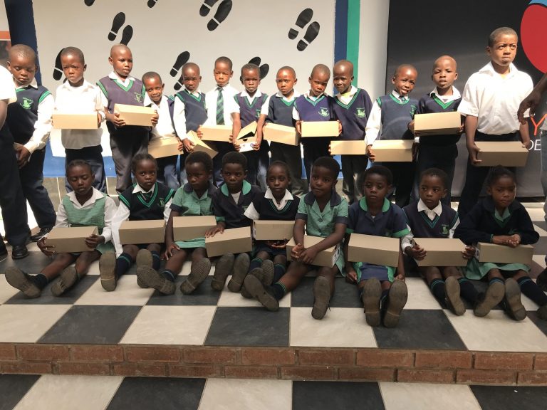 Katlehong school learners receive shoes made out of recycled Netcare hospital’s drip bags