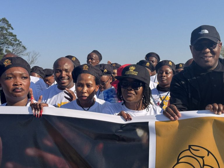Nkabane leads a peaceful march in Bhisho against GBVF