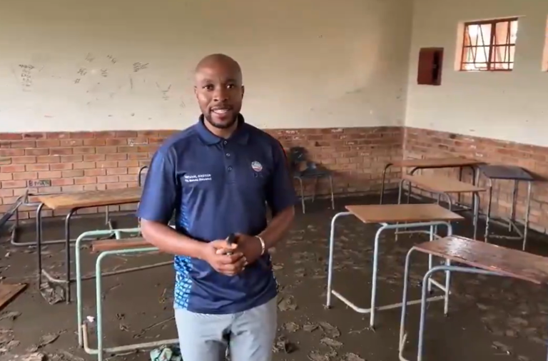 WATCH: ANC ‘neglect’ blamed for flooded classrooms, broken roads at Zikhethele Secondary School