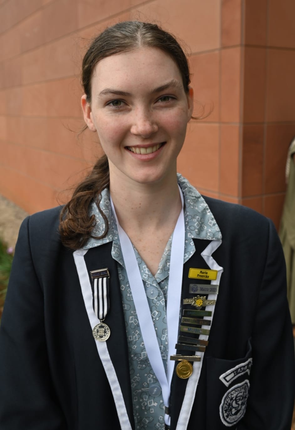 Maria Freercks, 18, a pupil at Collegiate Girls’ High School in Gqeberha,