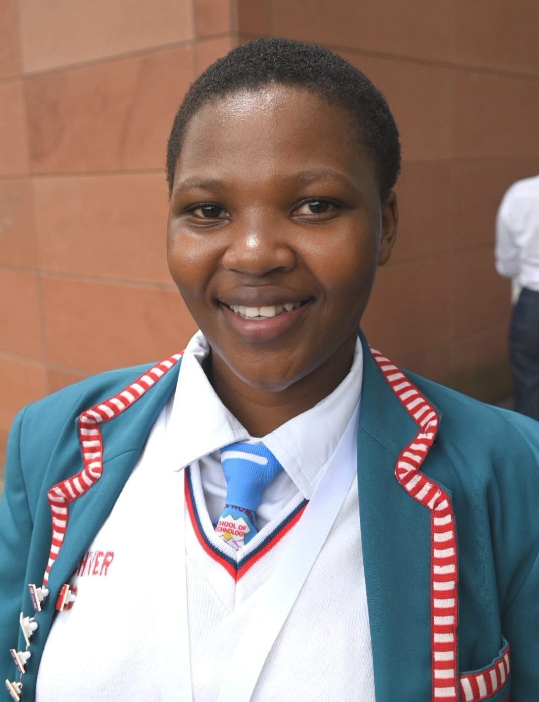 Unathi Ntungwa, a 17-year-old matriculant from Isikhoba Nombewu Technical Science School in the Eastern Cape.