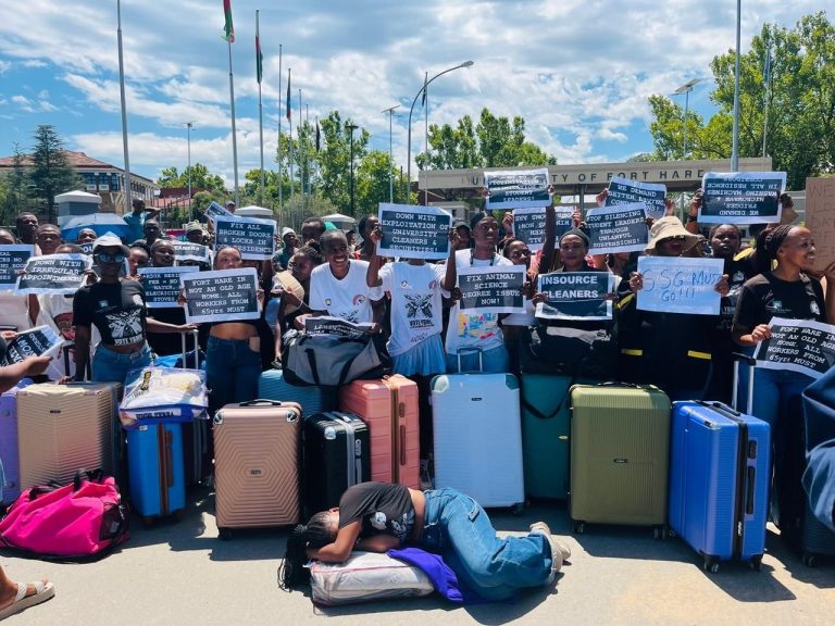 IN PICTURES: Students shut down Fort Hare’s Alice campus over allowances, housing and registration